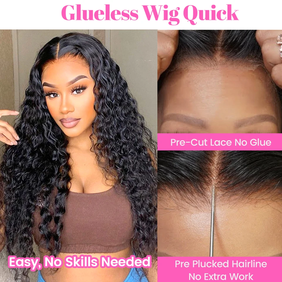 High Quality Wear And Go Glueless Wig Preplucked 4X6 HD Lace Closure Water Water Human Hair Wig Ready to Go Brazilian Wigs On Sale For Women