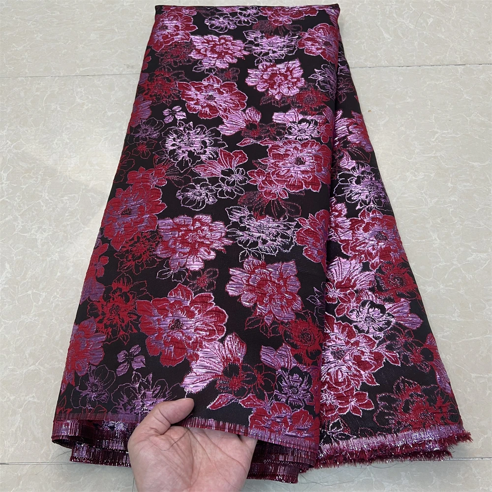 2024 New African French Floral Fabric Jacquard Lace Brocade Lace Fabric Brocade Lace Fabric For For Wedding Party Sewing YXZ137