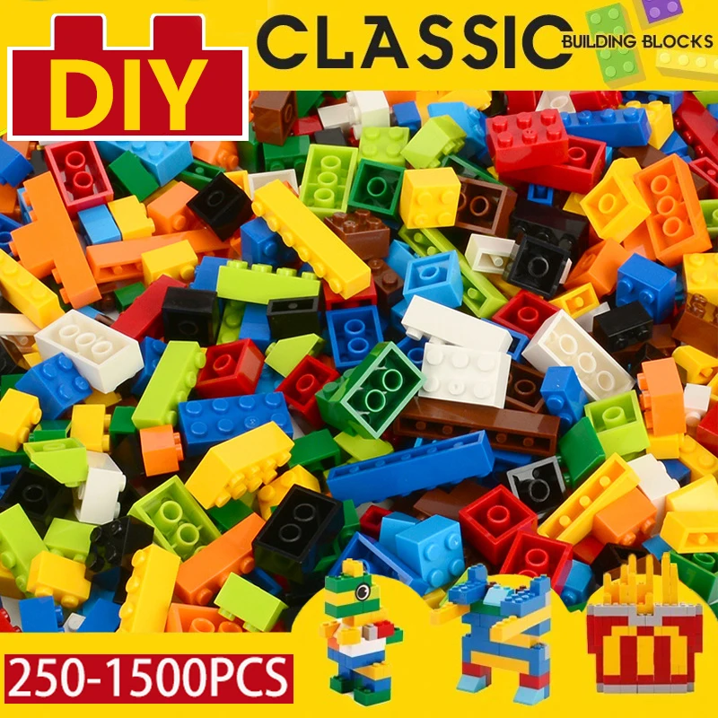 Colorful Bulk Bricks Set Base Plates DIY Building Blocks Compatible Block Toys For Children Moc Sets Children's Educational Toys