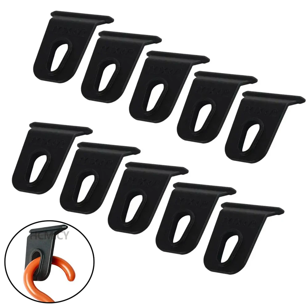 

10 шт., черный тент, крючок для одежды для автофургона, кемпера, каравана, вечерние светильники, портативная вешалка для одежды, аксессуары для кемпинга