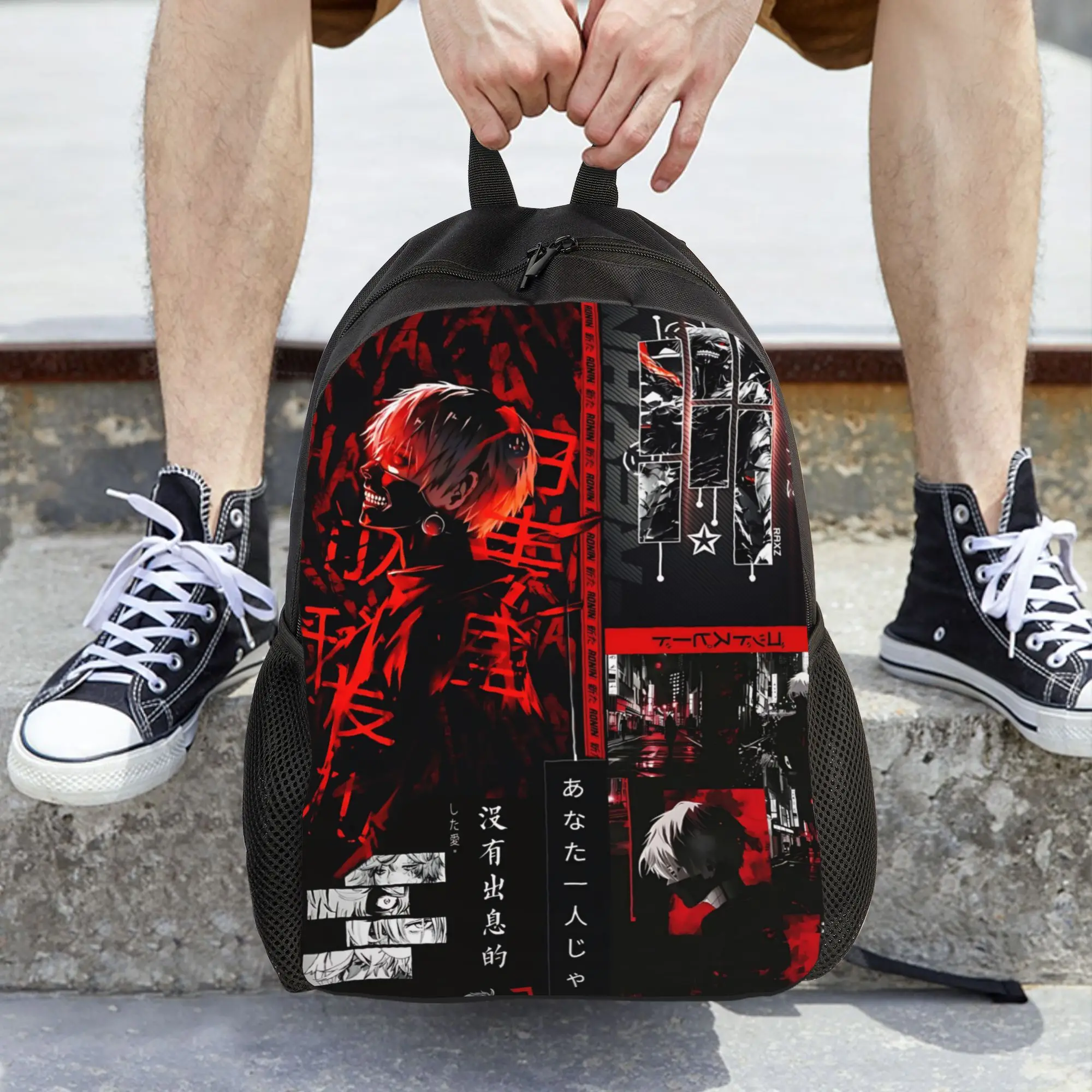 Fashion Halloween Tokyo Ghoul Kaneki Backpacks Its Bag  mochila Work Large Capacity Rucksack