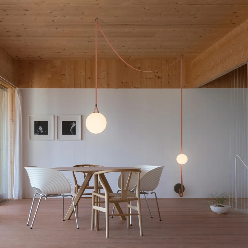LED DIY Belt Glass Bubble Minimalism Ceiling Chandelier Lighting Hanging Lamps Suspension Luminaire Lampen For Dinning Room
