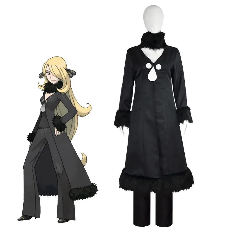 

Sinnoh Region Cynthia Cosplay Costume Diamond Version Or Pearl Version Shirona Game Anime Exhibition Clothing