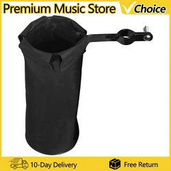Drumstick Tube Bag Black Cylindrical Drumstick Holder Oxford Cloth Metal Clip Sturdy Percussion Drum Instrument Accessories