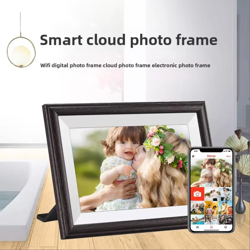 10-Inch Photo Frame with 32G Memory WiFi Touch Screen Music & Video Playback ABS