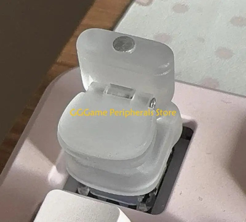 U55B Creative Transparents Openable Lid Toilet Keycap for Most Mechanical Keyboards