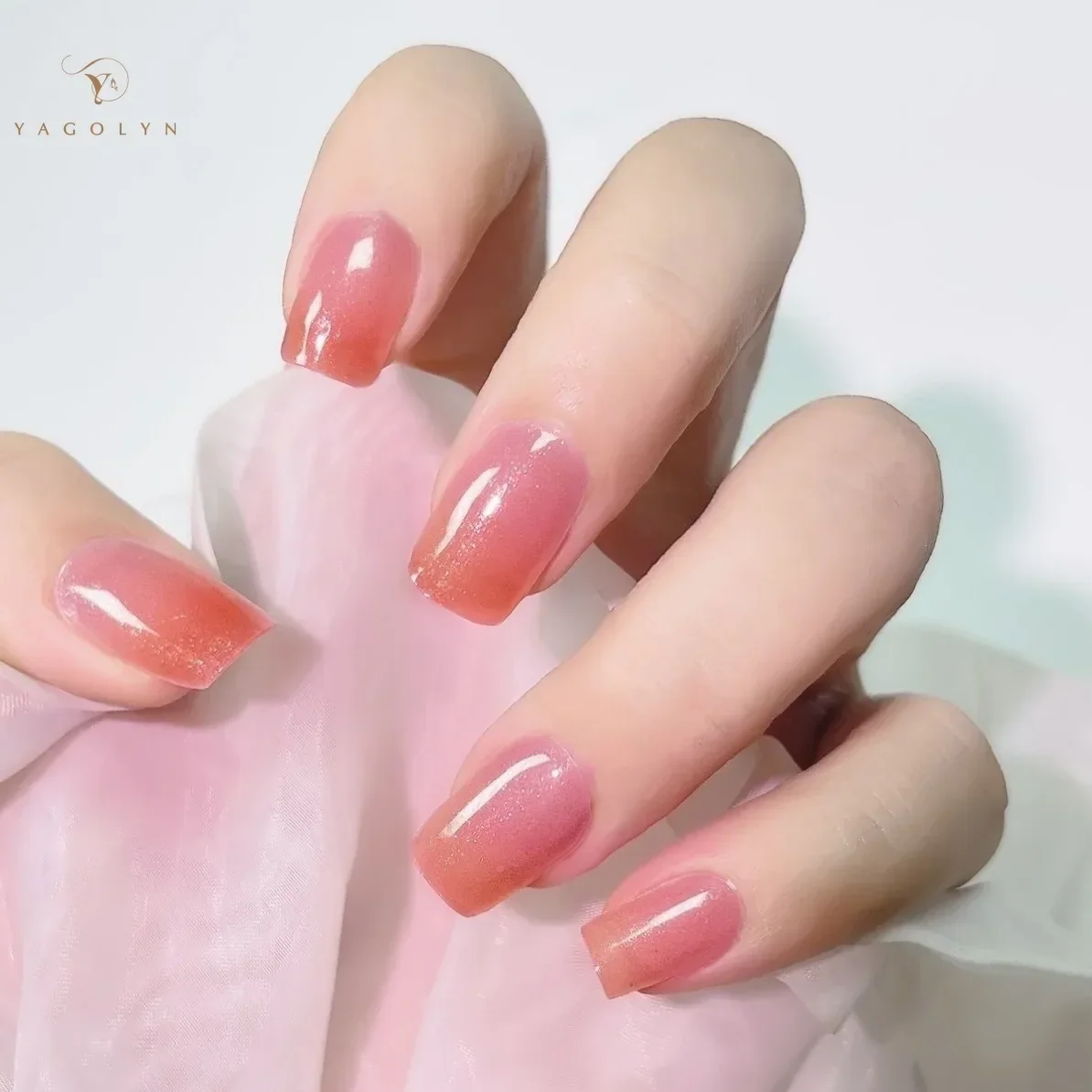 Nude Gel Semi-Curado Unhas Adesivos, Unha Patch, Slider, Adesivo, Impermeável, De Longa Duração, Aurora, Cobertura Completa, Lâmpada UV Necessário, 20 Dicas