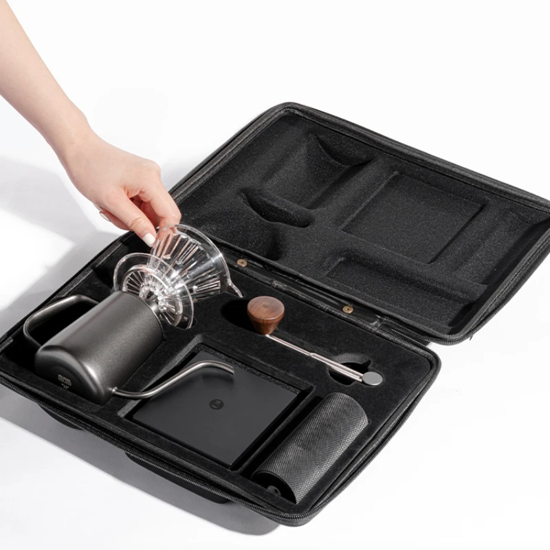 TIMEMORE new mini portable bag gift box Hand brew coffee pot electronic scale set home travel brew coffee gift