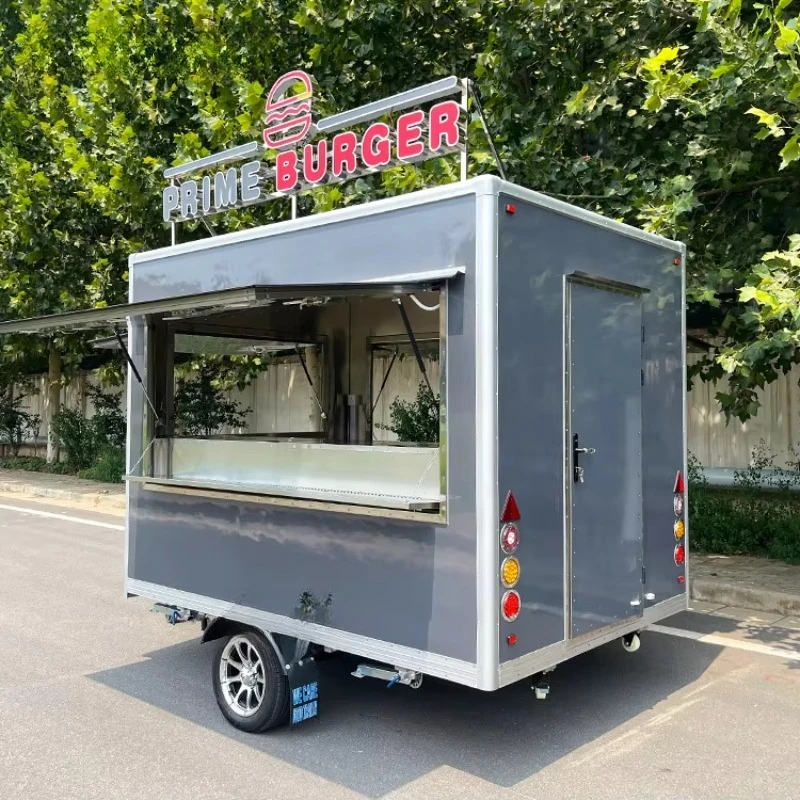 مخصص المحمول صغير الحجم برغر الوجبات السريعة وجبة خفيفة بار الطعام سيارة مجهزة بالكامل مخبز برغر الغذاء شاحنة مقطورة للبيع #2