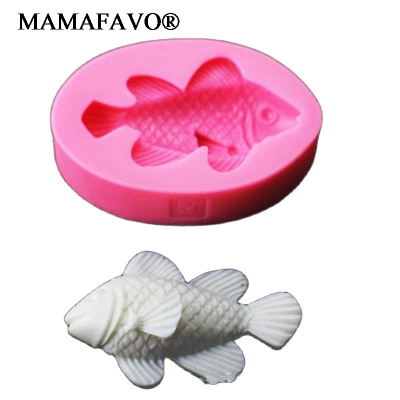 Cute Fish Fondant Chocolate Pudding Silicone Mold 3D Silicone Cooking Tool Cake Tool Cake Tool H702