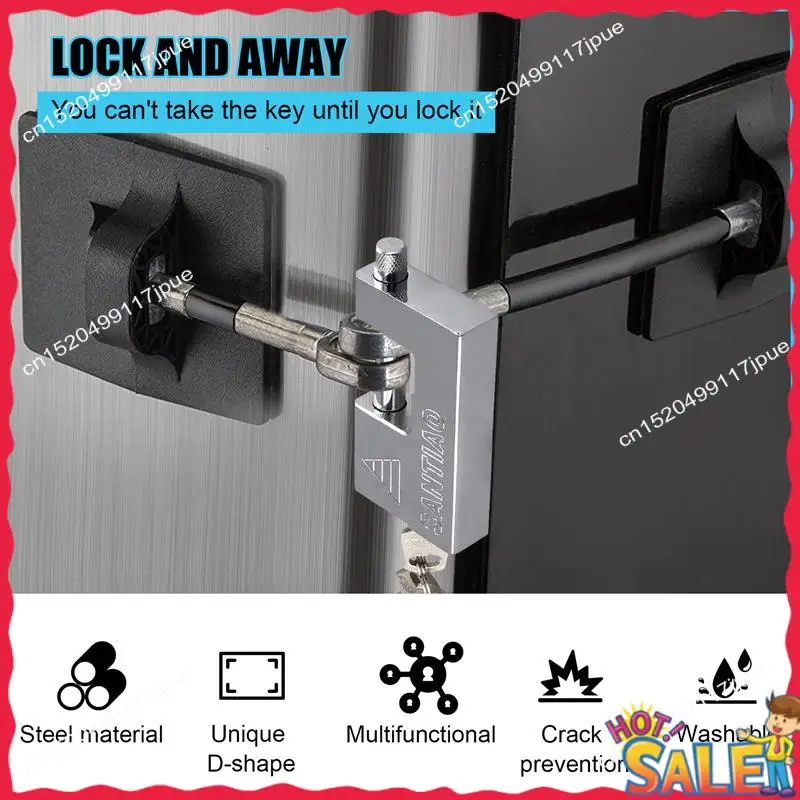 BOFO 2PCS Multifunctional Padlock Keyed Padlock Waterproof Antirust Anti-Theft Lock Pry Door Lock With 3 Keys