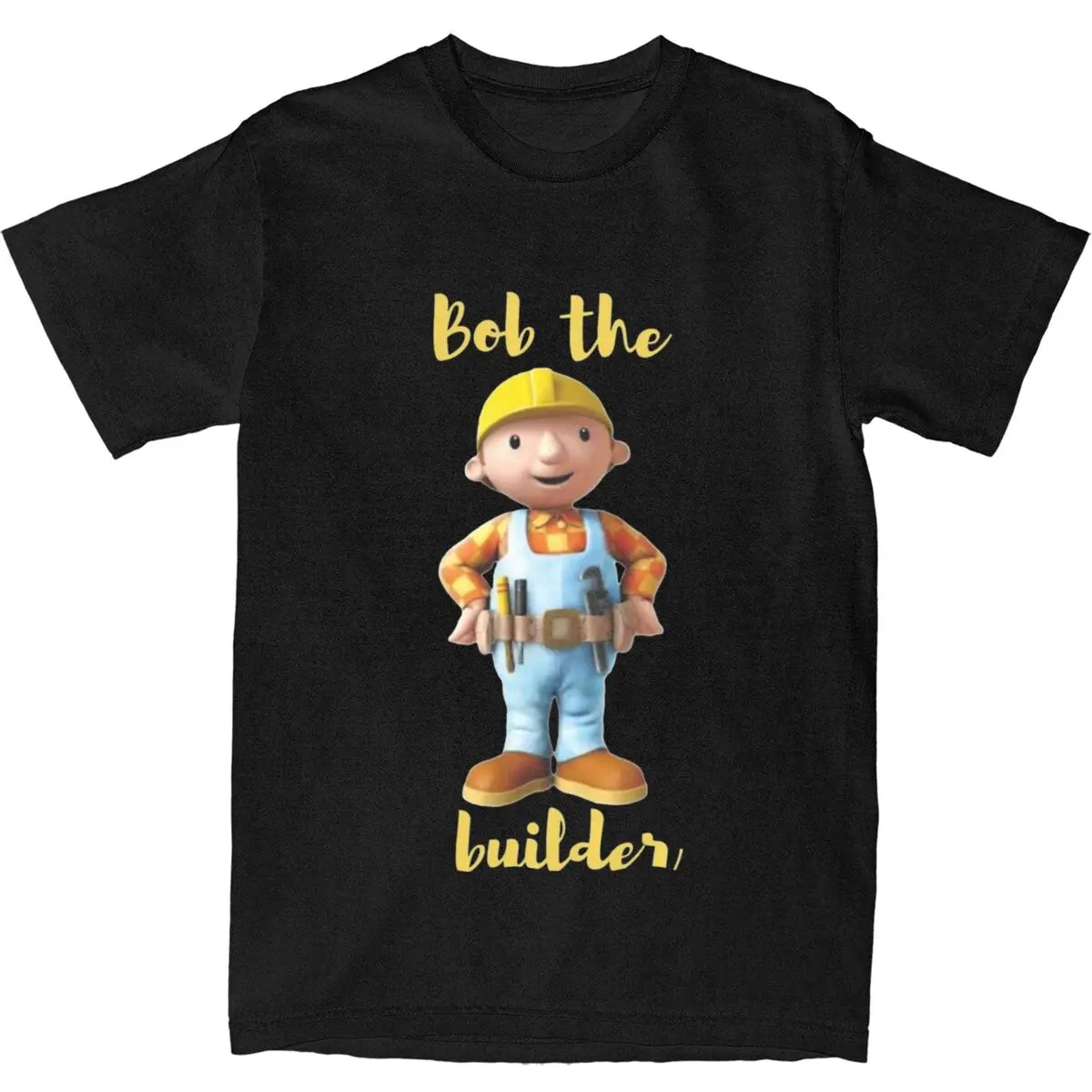 Oversized T Shirt Bob The Builder 100% Cotton T Shirts Funny Repair Man Hip Hop Tshirt for Couple Pattern Short Sleeve Tops