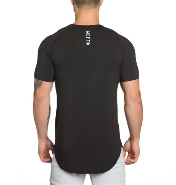 Nowa letnia koszulka męska moda koszulka z krótkim rękawem bawełniana odzież gimnastyczna hiphopowy sweter sportowy koszulki Slim Fit topy