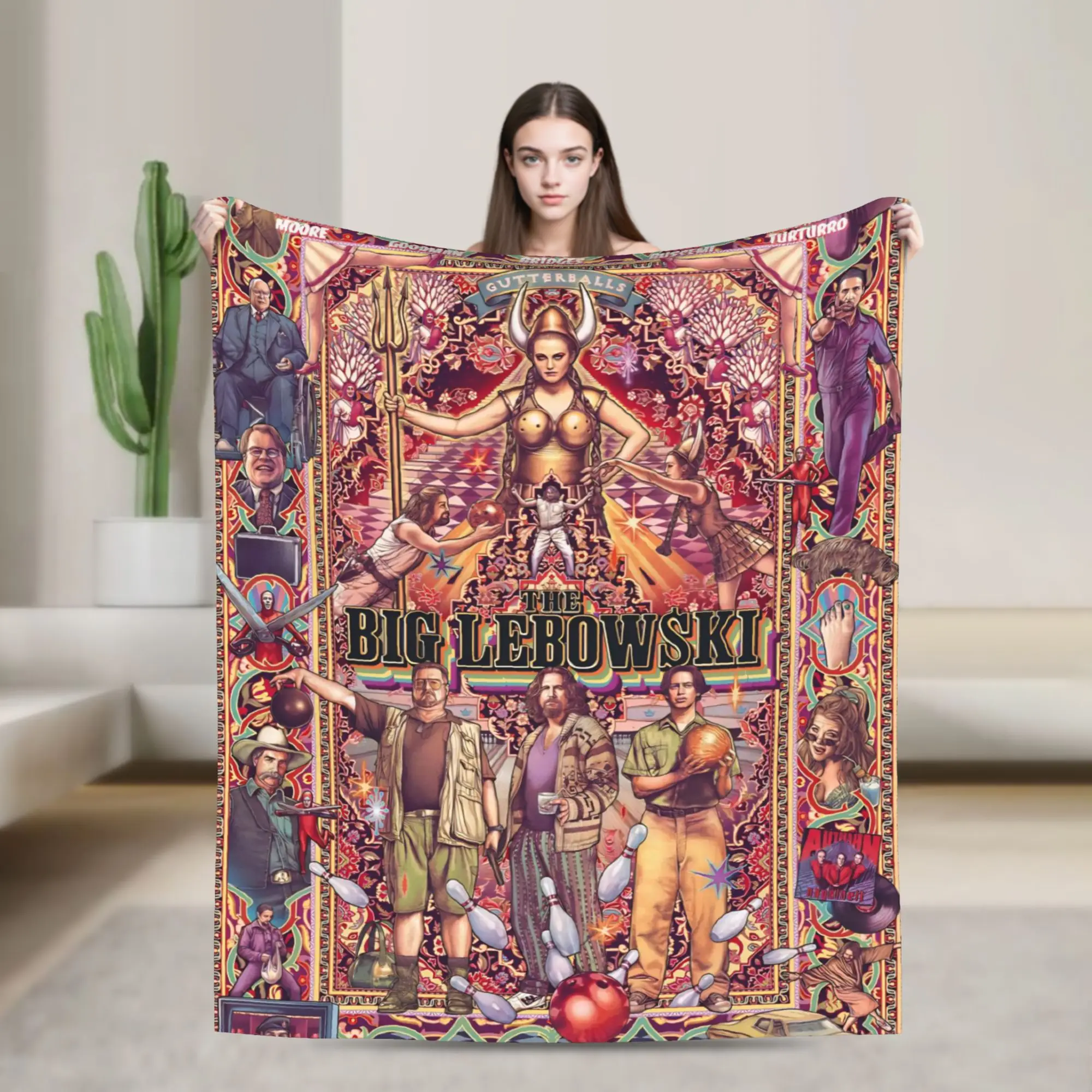 The Big Lebowski  Blankets  Warm Fluffy Plush Throw Blanket For Couch Chair Sofa Bed Travel Office Flannel Bedspread Bed Cover