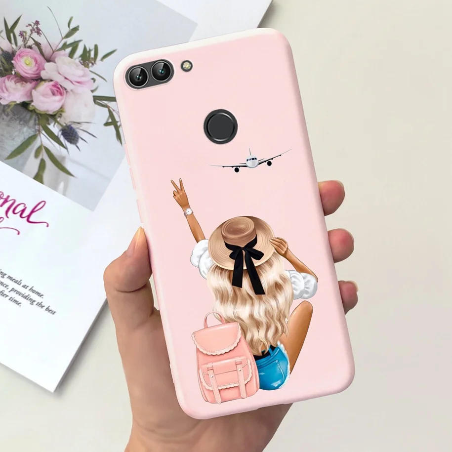 For Huawei P Smart Case Lovely Duck Cat Dinosaur Shockproof Silicone Soft Matte Cover For Huawei PSmart 2018 Coque FIG-LX1 Funda