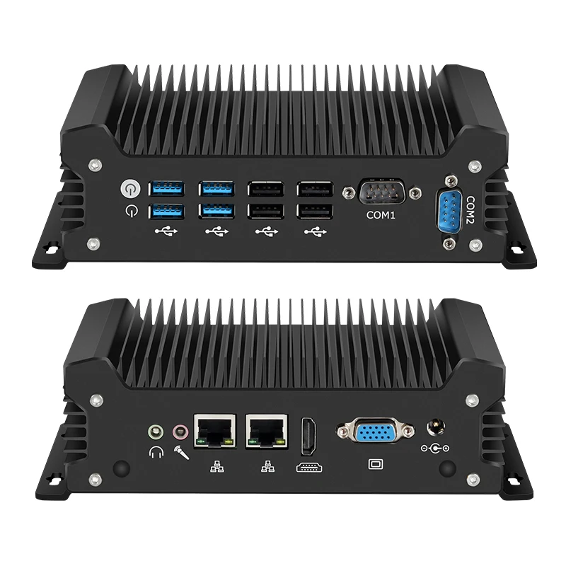 Mini PC Fanless industrial, Intel Core i5-1235U, 2x Gigabit, LAN, 2x COM, RS232, 8x USB, suporte WiFi, 4G Sim, LTE, Windows, Linux, 12ª geração