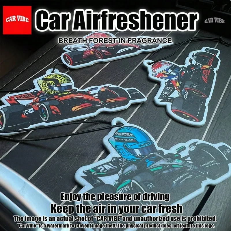 Russell & Norris Helmet Car Freshener — Rearview Mirror Scent Strip, Paper-Based, Long-Lasting, Alcohol-Free, Car Decor,