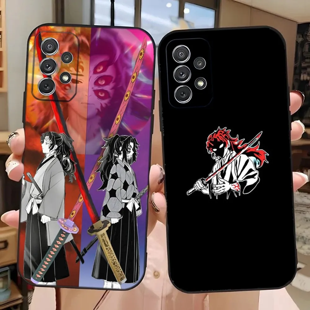 Чехол для телефона D-Demon S-Slayer Yoriichi Tsugikuni для Samsung Galaxy A13,A21s,A22,A31,A32,A52,A53,A71,80,91 мягкий черный чехол для телефона