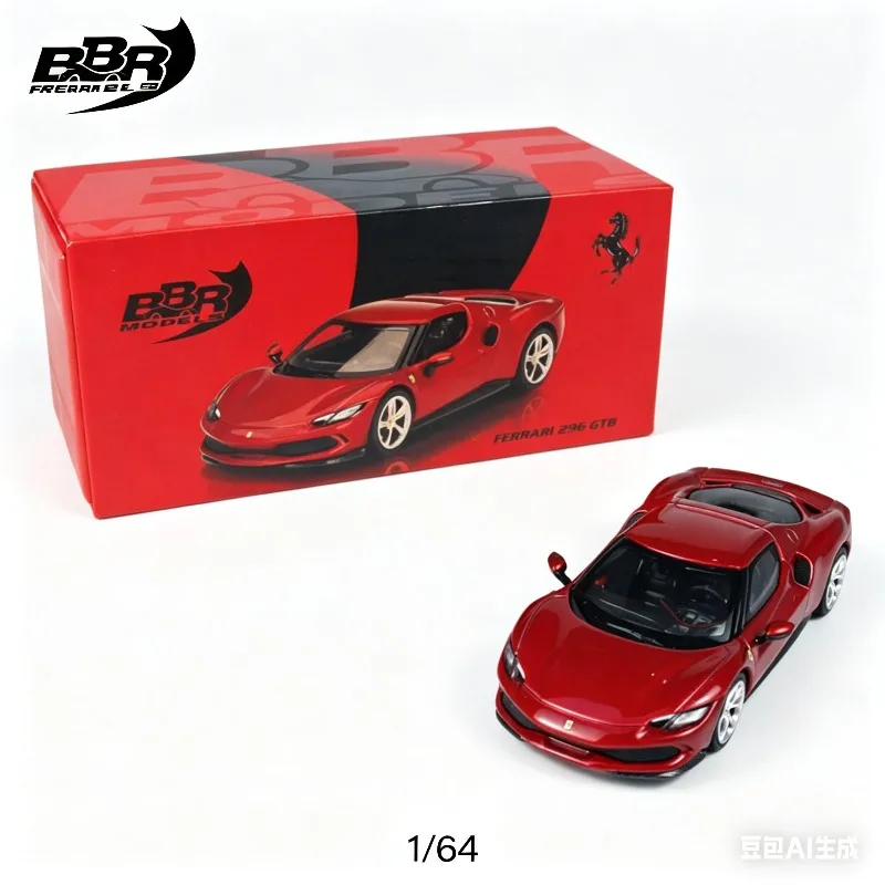 

BBR 1:64 alloy 296 GTB racing car model car set for adult collection, display item, boys' gift