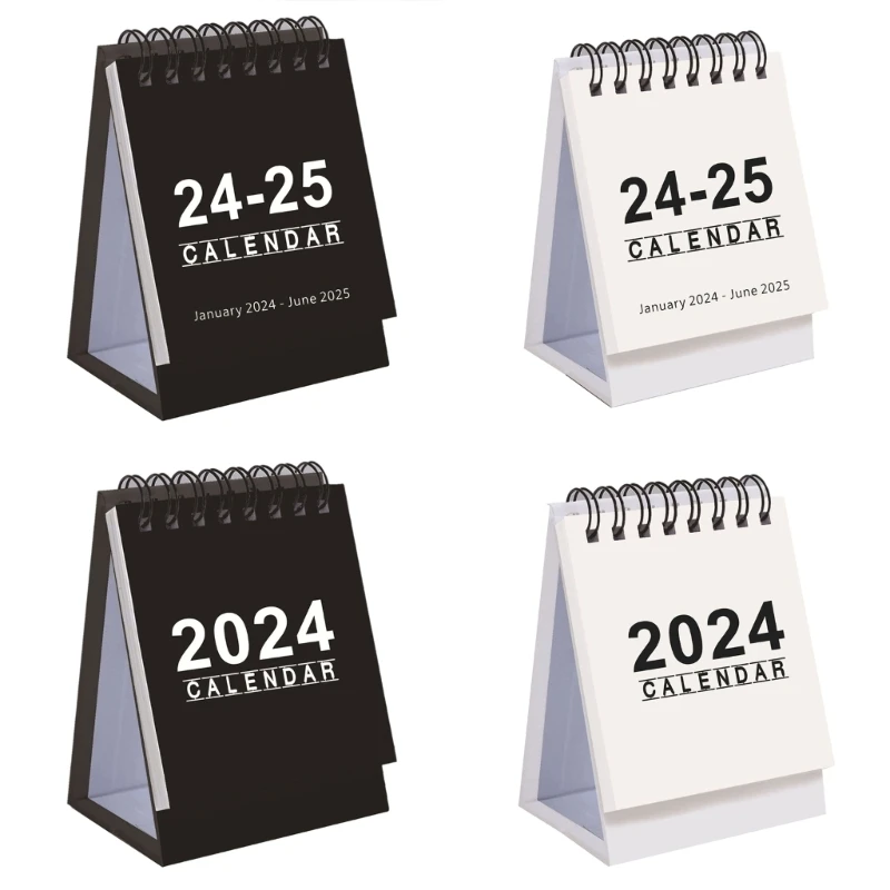 Large Monthly 2024 Mini Standing Desk Calendar for Office and Study Environment 2024/from Jan 2024 to Jun. 2025 Optional