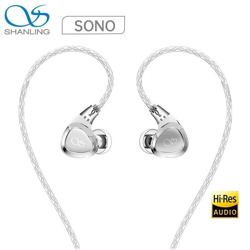 

SHANLING SONO Wired Headphone Triple Hybrid Driver In-Ear Earphone HIFI Hi-Res Audio Wired Earphone 0.78mm Interchangeable Cable