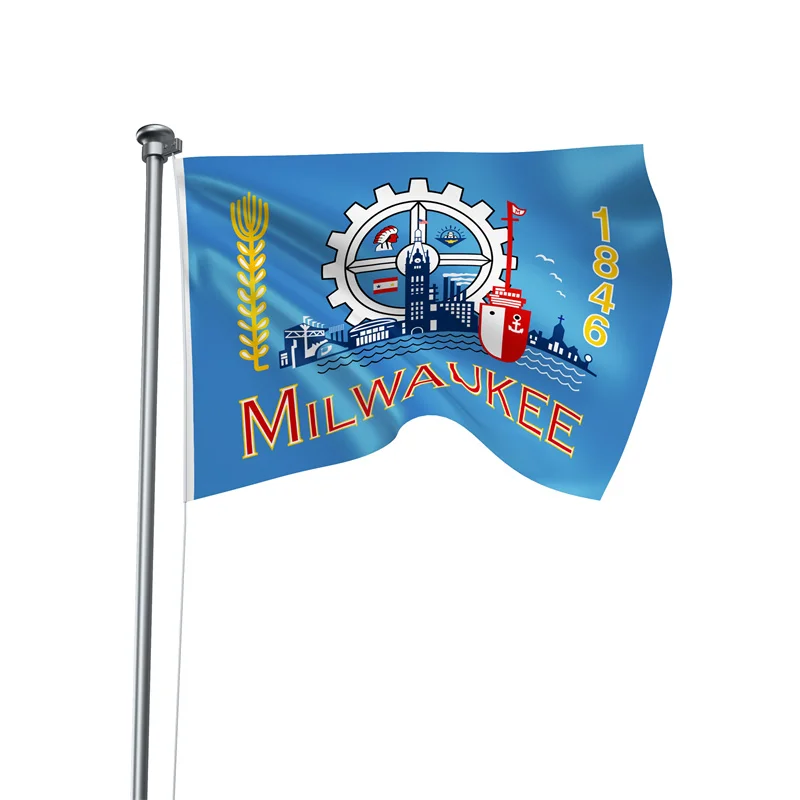 Gaslight Gatekeep Girlboss 5' x 3' Milwaukee Wisconsin Flag Banner Polyester with Brass Grommets 150cm x 90cm