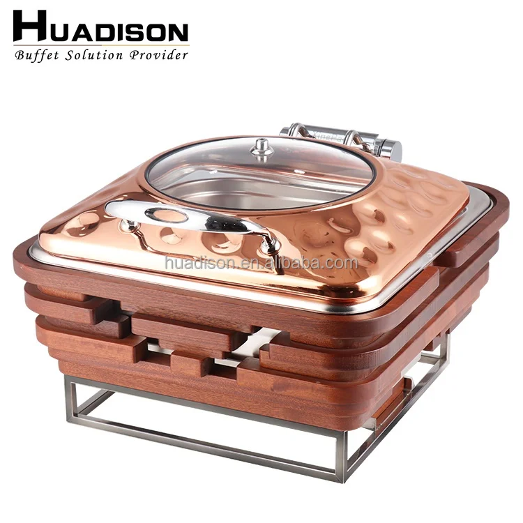 Huadison Catering Supplies 201 Stainless Steel Hotel Chafing Dish Buffet Equipment Chafing Dish Chafer Food Warmer