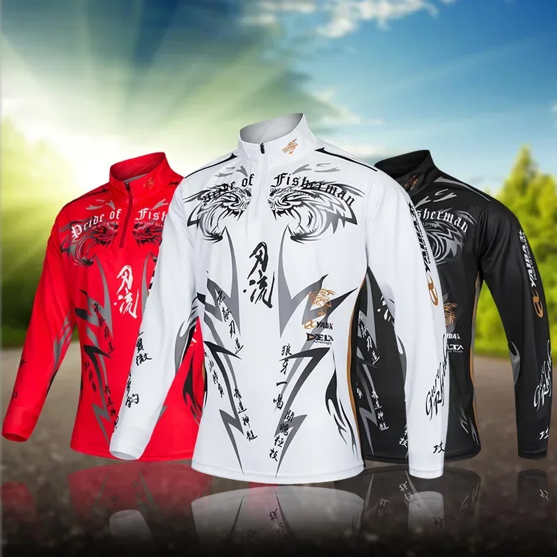 New motorcycle motor jacket long sleeve quick dry clothing anti-UV sunscreen fishing clothes cycling hiking fishing shirt men