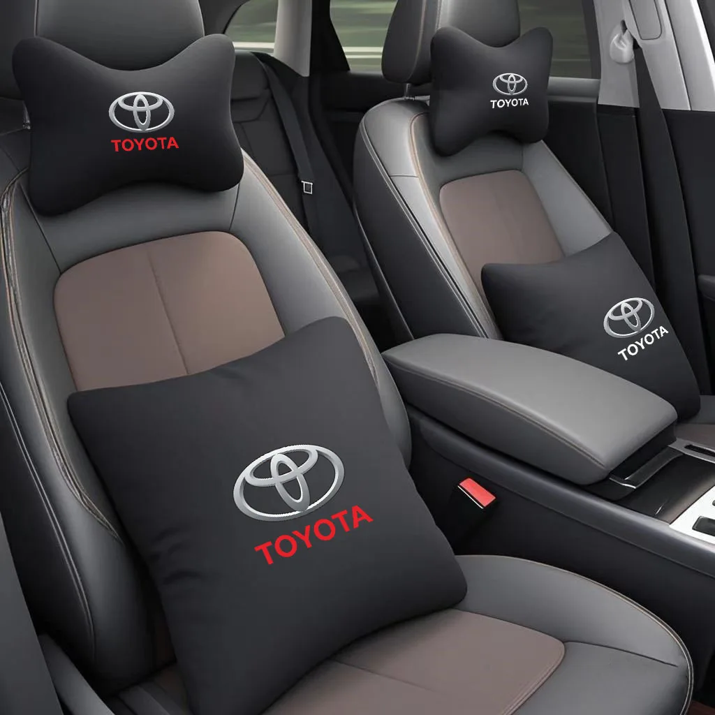 وسادة رقبة السيارة مع دعم قطني لتويوتا Rav4 CHR يارس بريوس أفينسيس كورولا كامري هايلاندر GR 86 اكسسوارات السيارات