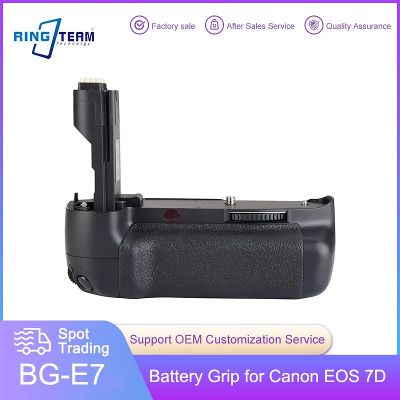 

BG-E7 Vertical Battery Grip for Canon EOS 7D DSLR Camera Replacement BG-7D Work with LP-E6 Battery Grip