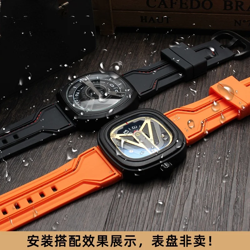 Watchband for Seven Friday Rubber Watch Strap Egler Waterproof Watch Band Sevenfriday P Series P3C/02/SF-M3/04/P1B/01 28mm