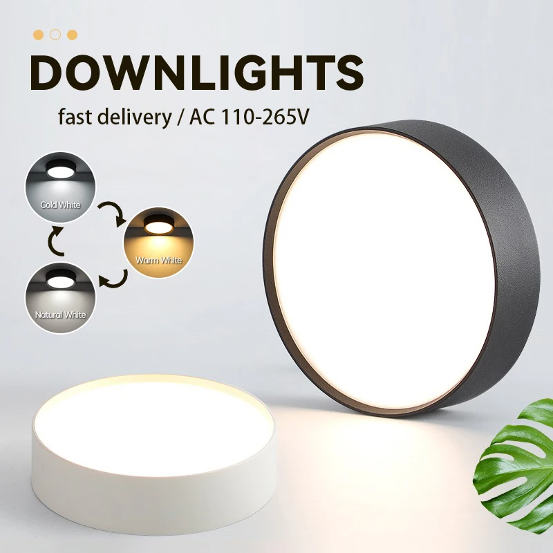 Oprawa punktowa LED typu Downlight LED sufitowa 10W15W 25W oprawy do montażu powierzchniowego cienki składany reflektor punktowy do sufitu w salonie