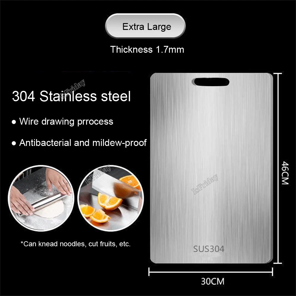 Thickened Stainless Steel Cutting Board Antibacterial Mildewproof Cutting Board 304/316 Stainless Steel Panel And Chopping Board