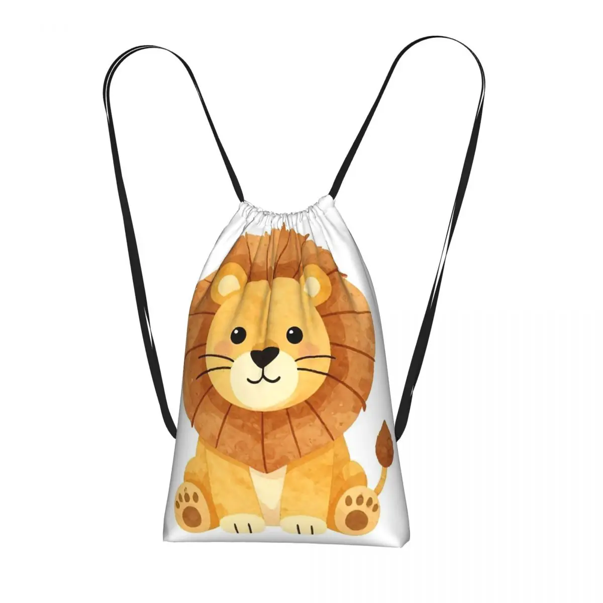 

Cute Lion Cartoon Backpacks Multi-function Drawstring Bags Sports Bag Book Bags for Man Woman Students