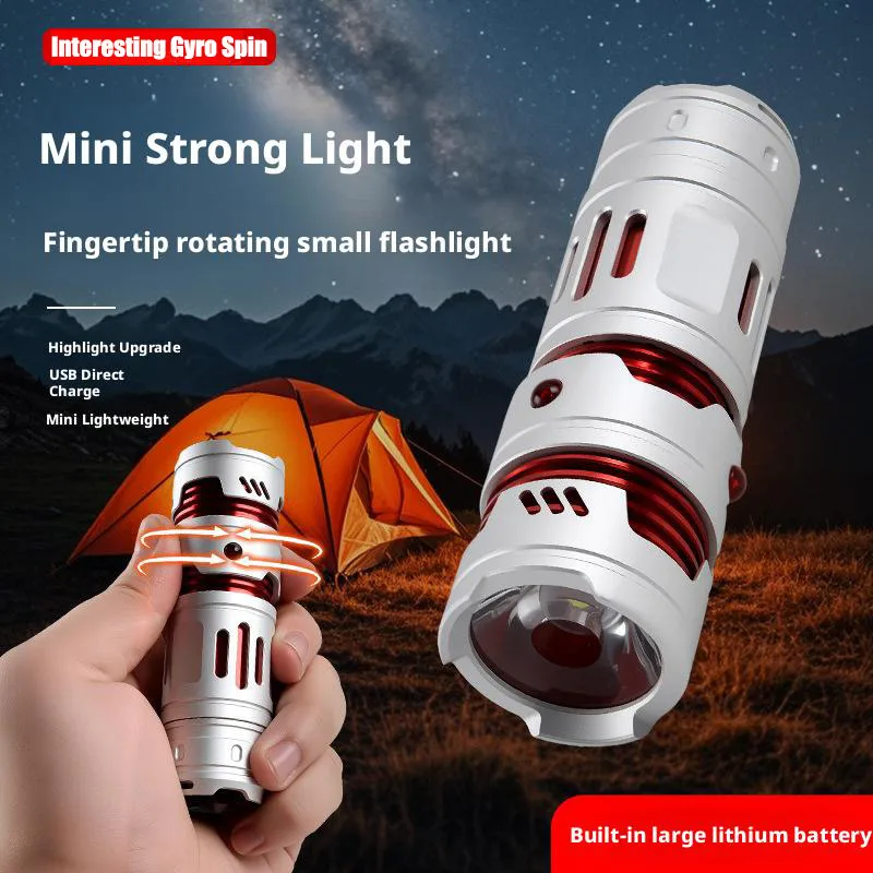 Mini EDC Flashlight Rechargeable Pocket Torch Light Outdoor Camping Fishing Hiking Self Defense Emergency Keychain Flashlights
