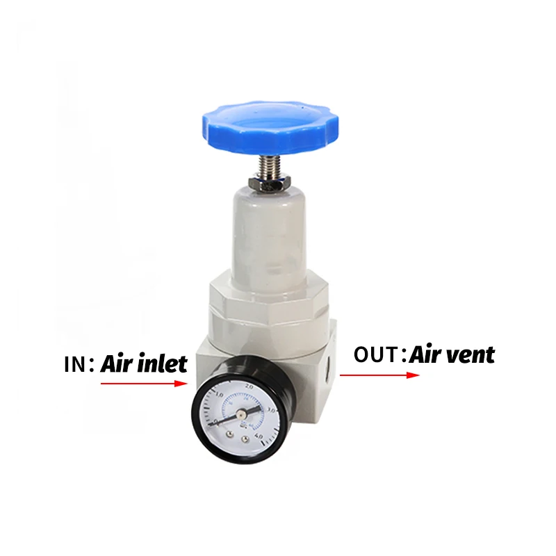 هوائي QTYH ارتفاع ضغط 0 ~ 40 بار منظم الهواء مع مقياس ميناء 1/4 3/8 1/2 2 بوصة BSP 1/2 "QTYH QTY-08 10 15 20 25 32 40 50 #5