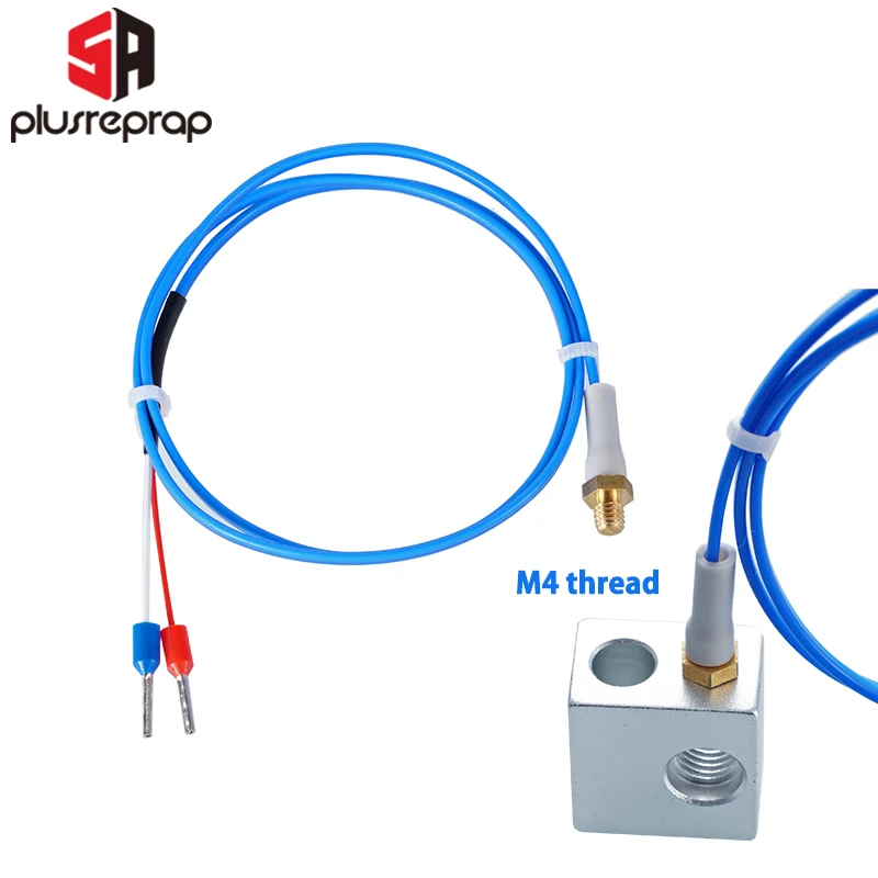 K type M3 M4 Hex 3D Printer Thermocouple 0.5m 1meter Plastic Cable 3D Printer Extruder Print Head Temperature Sensor Part