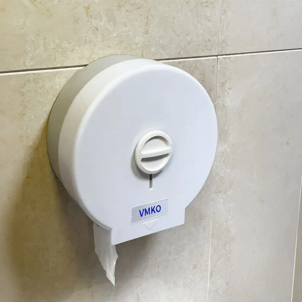 Large Capacity Jumbo Toilet Tissue Dispenser Wall Mounted Locking Waterproof Paper Holder For Commercial Bathroom Use