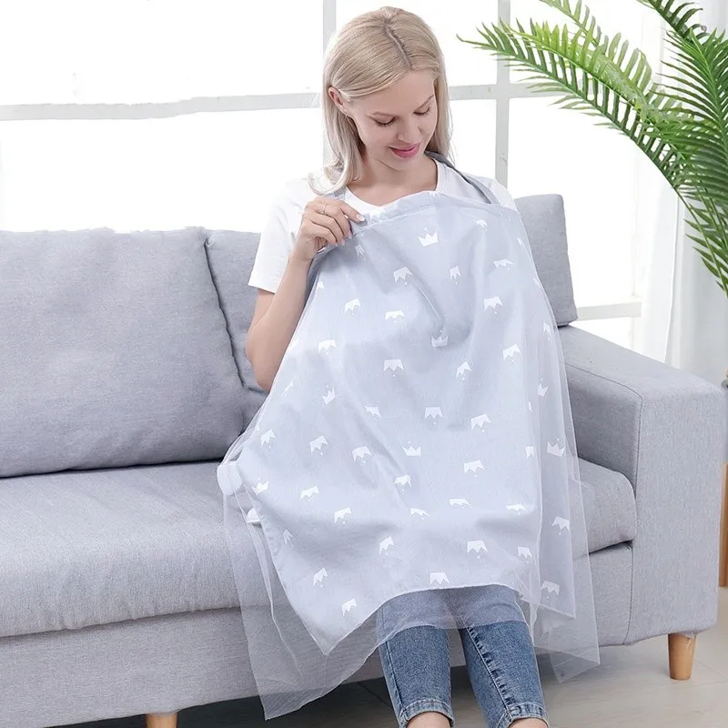 New Mother infermieristica copertura Privacy grembiule panno coperta di mussola di cotone per neonato coperture per l\'allattamento al seno