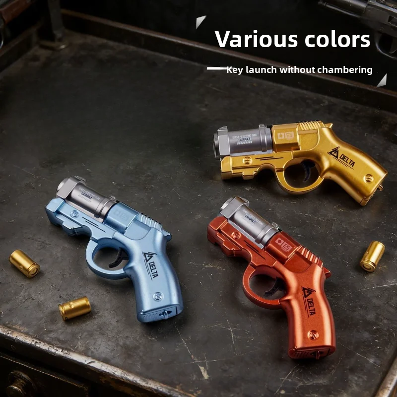 Mini Goblin Toy Gun Shell Ejecting Plastic Toy Pistol Manual Blaster Game Pocket Toy Gun Model Outdoor Play Cosplay Prop