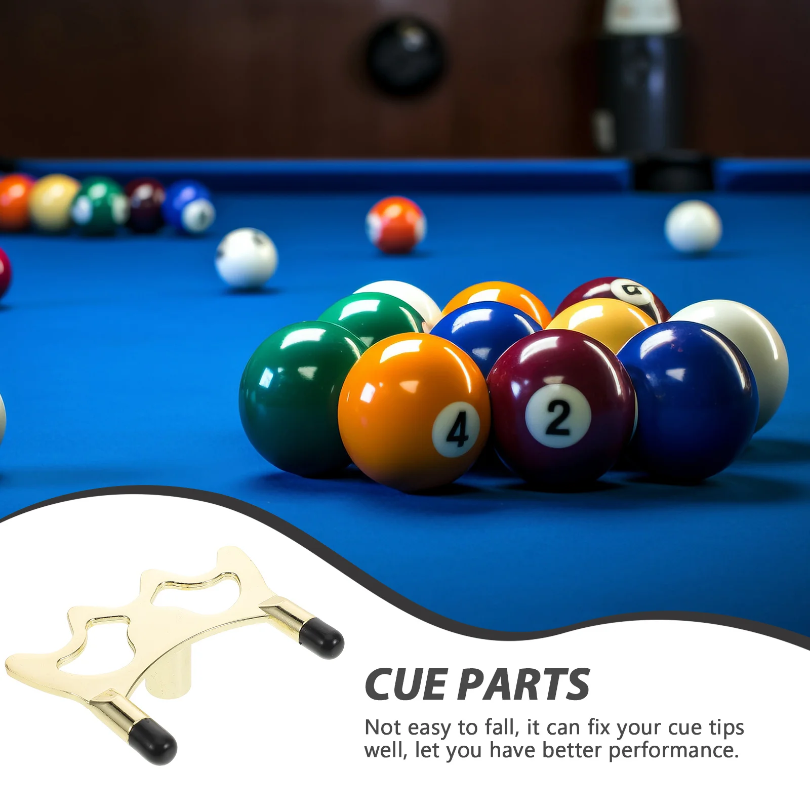 

Copper Pool Cue Bridge Stick Billiards Accessories High Bridge Head Design for Control and Precision Pool Table Cue