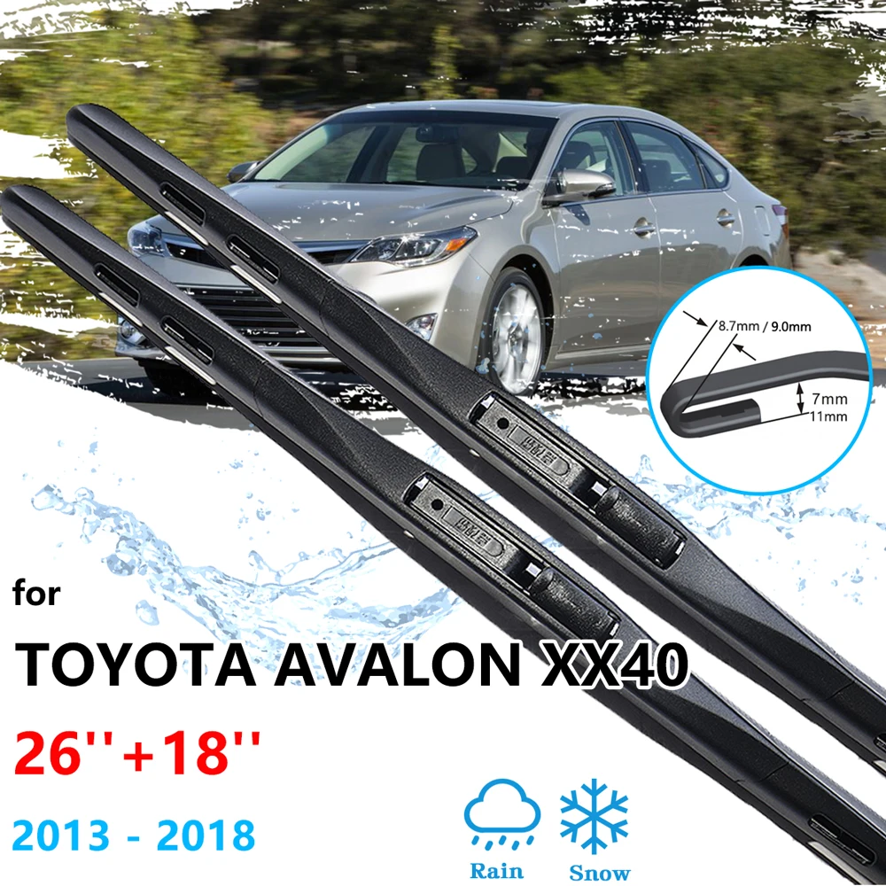 

For Toyota Avalon XX40 2013~2018 Front Wiper Blade Rubber Window Windshield Windscreen Cleaning Brushes Car Accessories U J Hook