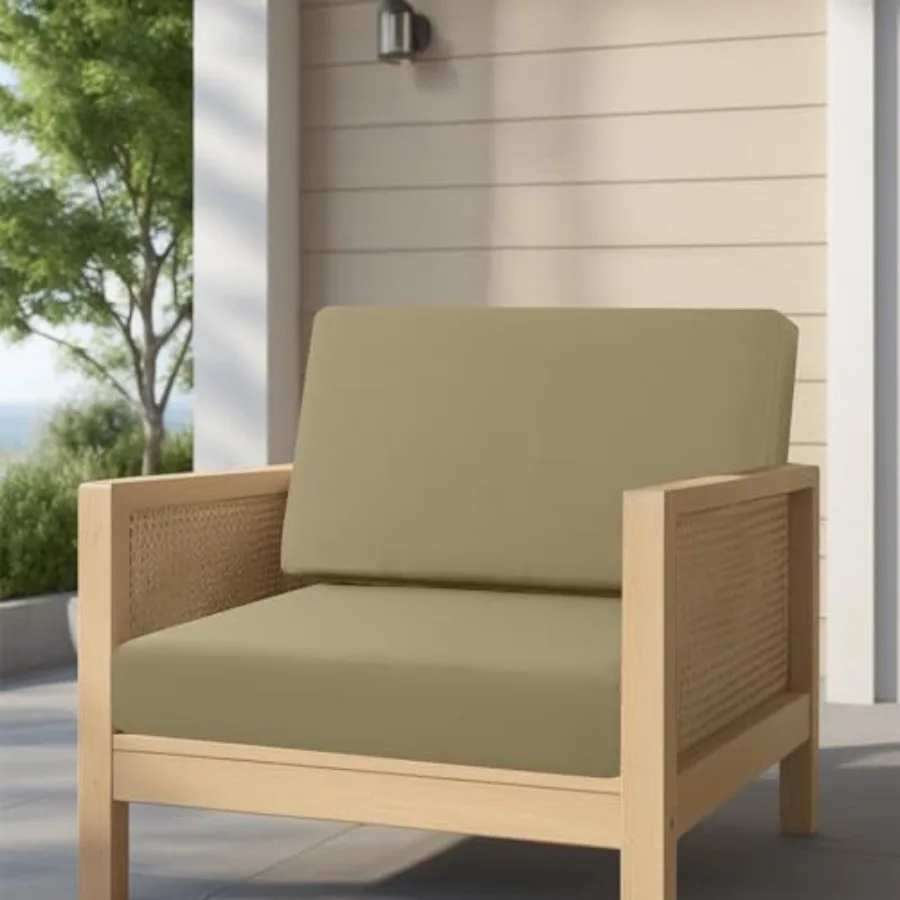 Outdoor Cushions for Patio Furniture, Outdoor Seat Cushions Waterproof and Fade Resistant Couch Sofa Replacement Deep Couch Cha