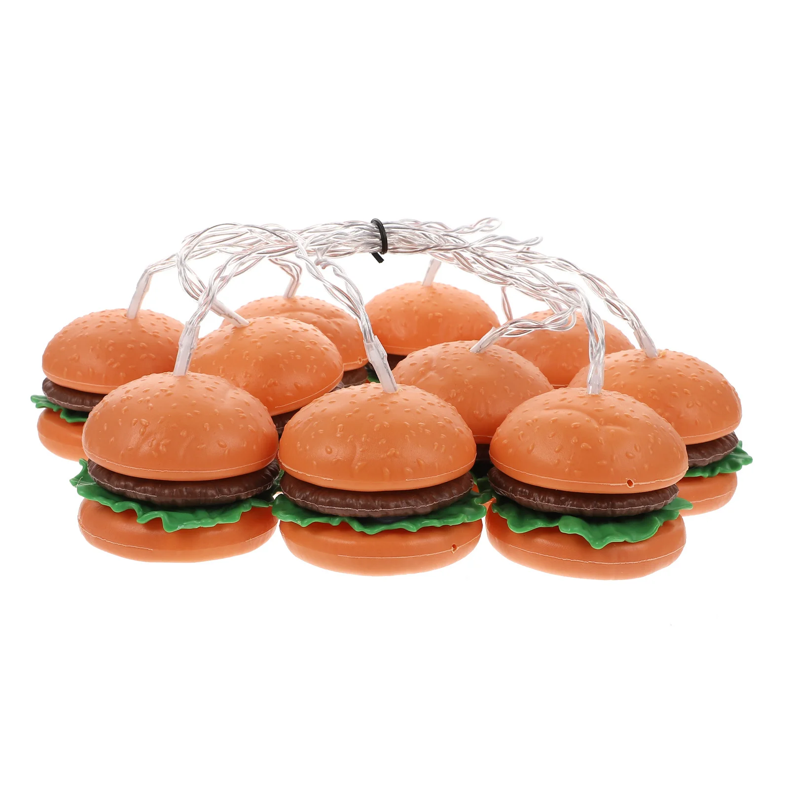 1Set LED Hamburger Light String Creative Decorative String Lamp for Party Birthday Bedroom Kids Room Holiday Home Decoration