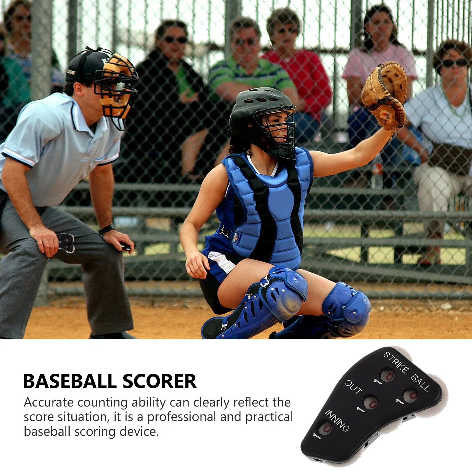 

2pcs Portable Baseball Counter Clicker Lightweight Umpire Scoring Device Handheld Reusable For Sports Match Tool