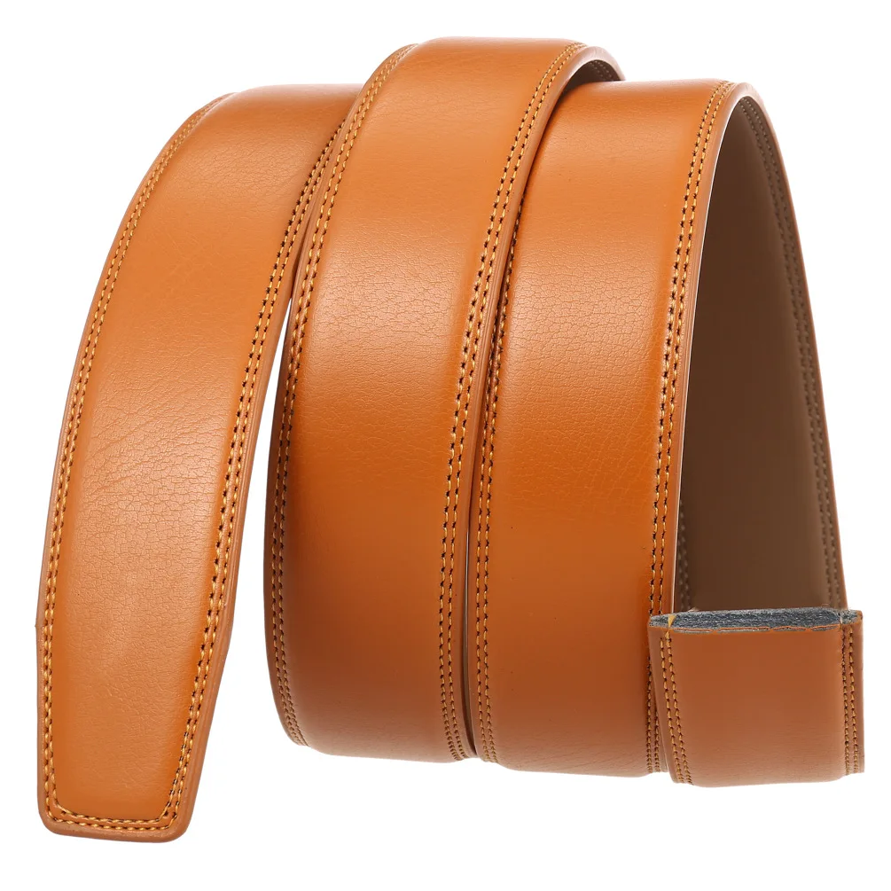 Neue Luxus Marke Gürtel für Männer Hohe Qualität Männlich Strap Echtes Leder Bund Ceinture Homme, Keine Schnalle 3,5 cm – Detail 14
