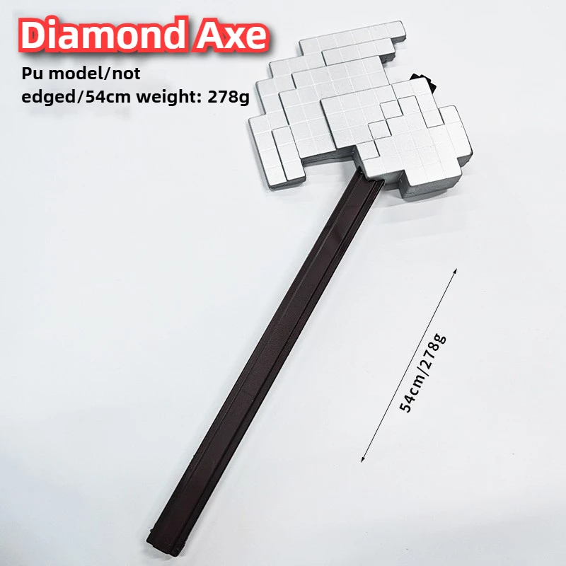 54 cm périphériques de jeu Anime doux PU diamant hache Cosplay accessoires couteau armes modèle équipement décoratif garçon cadeaux de vacances jouets
