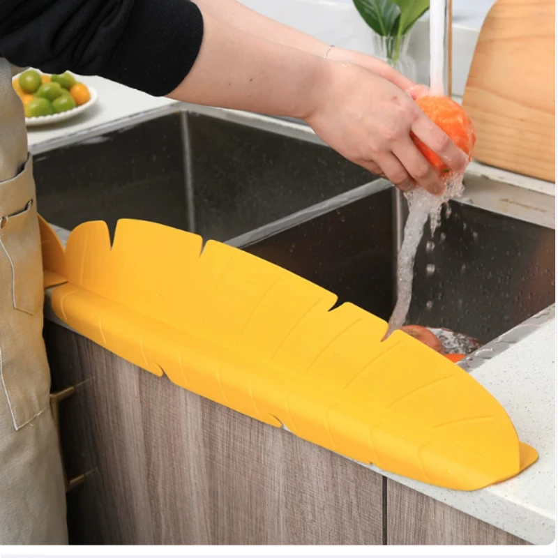 Suitable for Sink Baffle, Kitchen Sink, Suction Cup Washbasin, and Raised Countertop Waterproof Strip