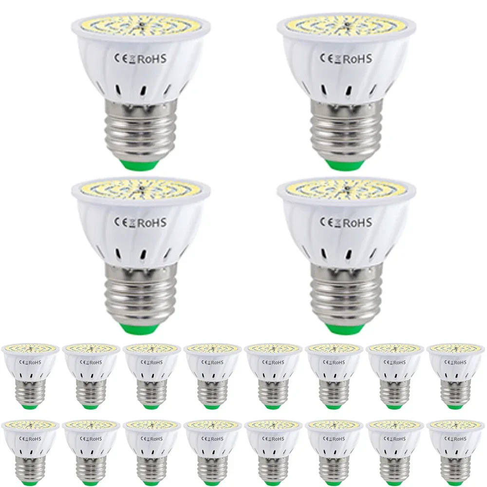 

20Pcs / Lots 80 LED LED Bulbs Spot GU10 MR16 E27 E14 B22 Spotlight AC220V 3000K/6500K for Home Decoration Replace Halogen Lamp