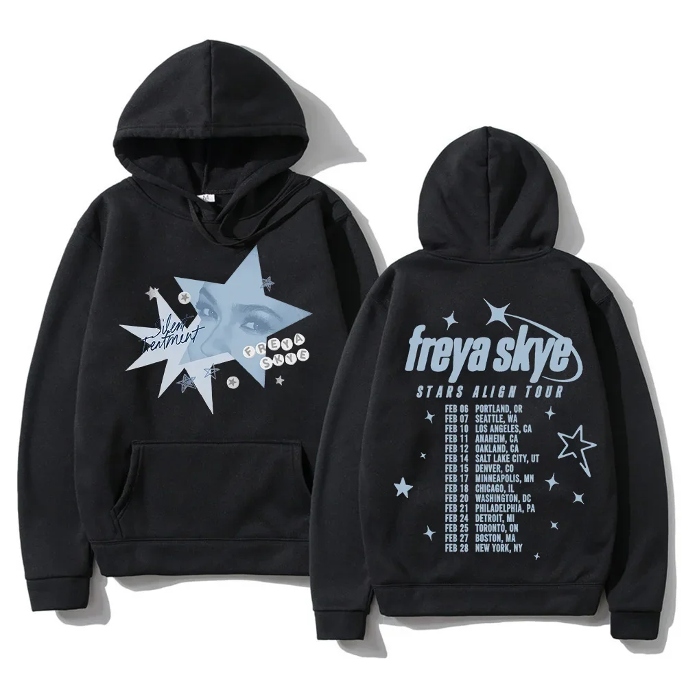 Silent Treatment Hoodie Freya Skye Stars Align Tour 2026 Men Women Clothing Harajuku Fleece Long Sleeve Printing Hoodies Vintage